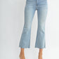 DP674 - LT - High Rise Crop Flare w/ Distressed Hem