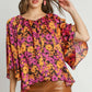 Floral Print V-Neck Top