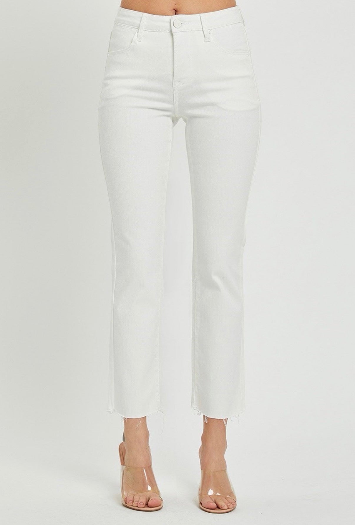 White Tummy Control Jeans