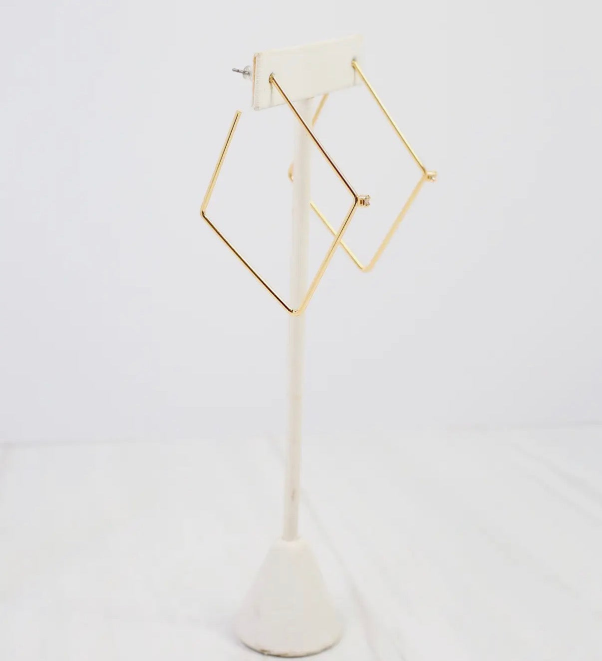 Diamond Shape Hoops
