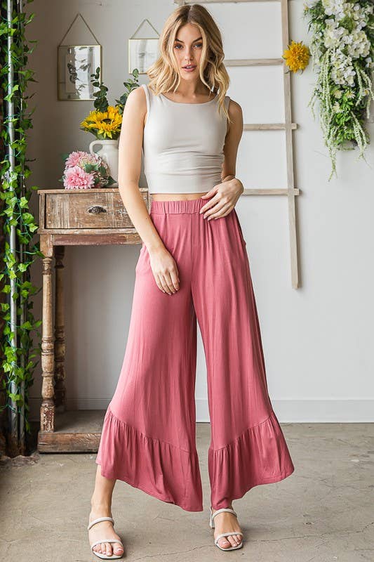 SOLID CASUAL PANTS