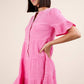 ND31579X-PLUS SIZE Mineral Washed Woven Mini Dress