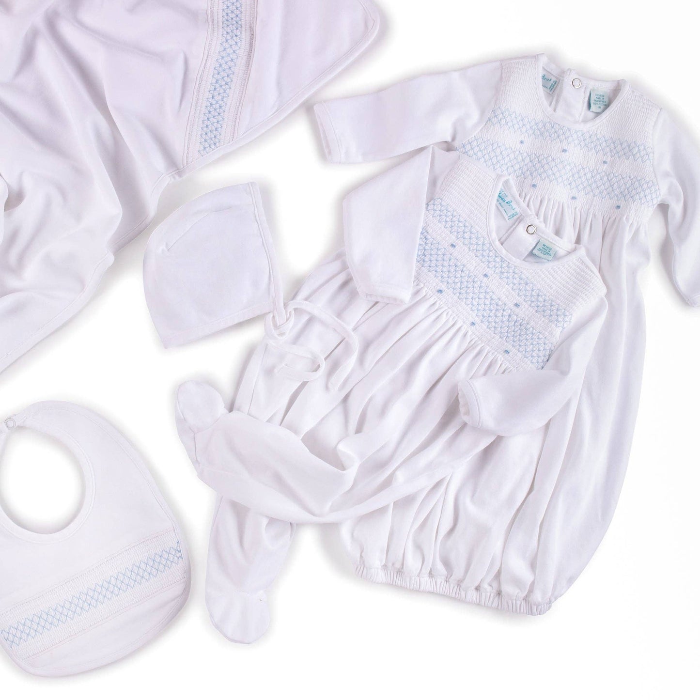 Baby Boy`s Smocked Bullion Blanket