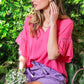 Collared V-Shape Trim Detail Ruffled Blouse VT81459-