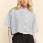 FLORAL RUFFLE SHORT SLEEVE BABYDOLL MESH TOP