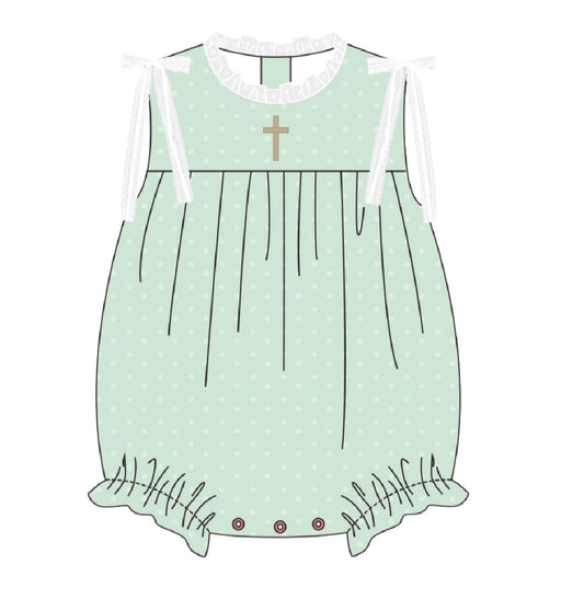 Swiss Dot Cross Girl Bubble