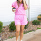 Light Pink Flutter Sleeve Set