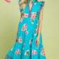 Turquoise Floral Dress