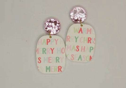 Acrylic Holiday Earrings