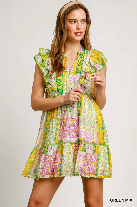 Boho Tiered Mini Dress