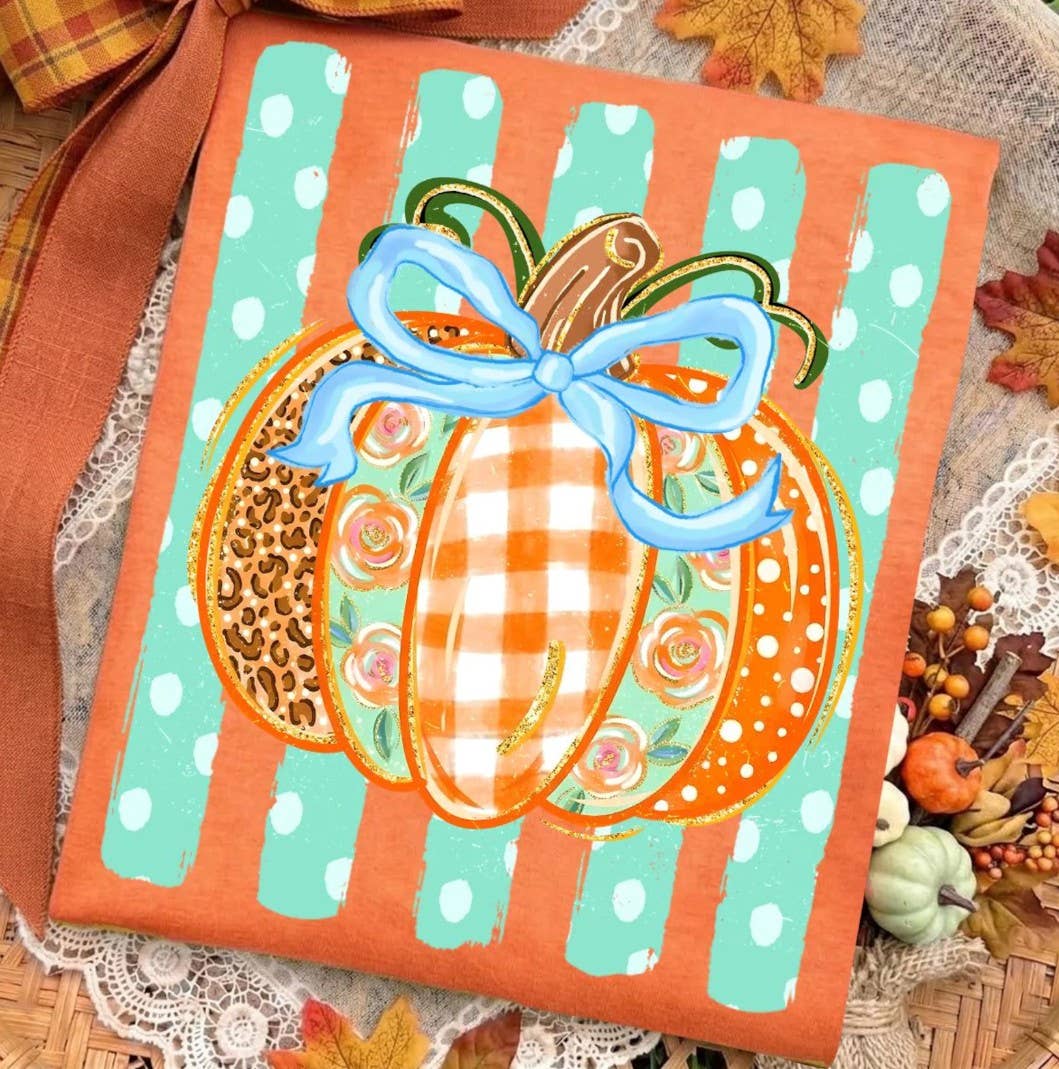 Fall Coquette Pumpkin Graphic Tee