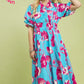 Aqua & Magenta Dress