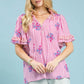 Striped Floral Top