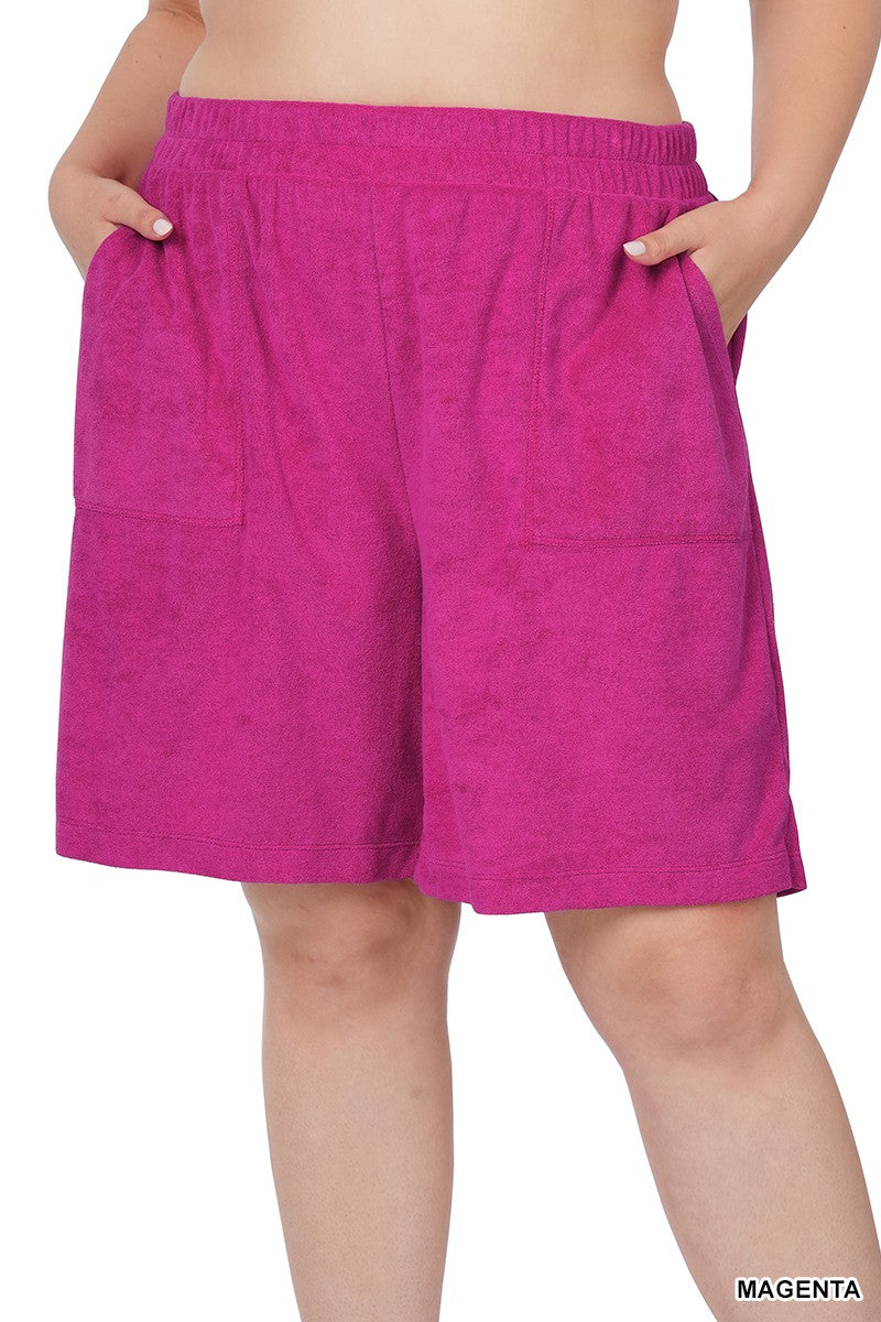 Terry Elastic Waist Shorts