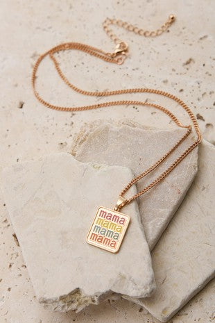 Gold Mama Pendant Necklace