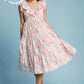 Pink Design Midi Dress