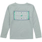 Boys Performance Tee LS Football Field Chrome Grey