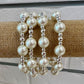 Silver & Pearl White Stack