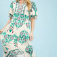 Teal Floral Dress