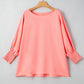 Peach Quarter Sleeve Blouse