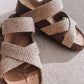 Woven Criss Cross Sandals