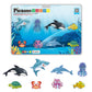 PicassoTiles 8pc Marine Animal Magnetic Action Figures