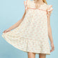 Bow Print Babydoll Dress