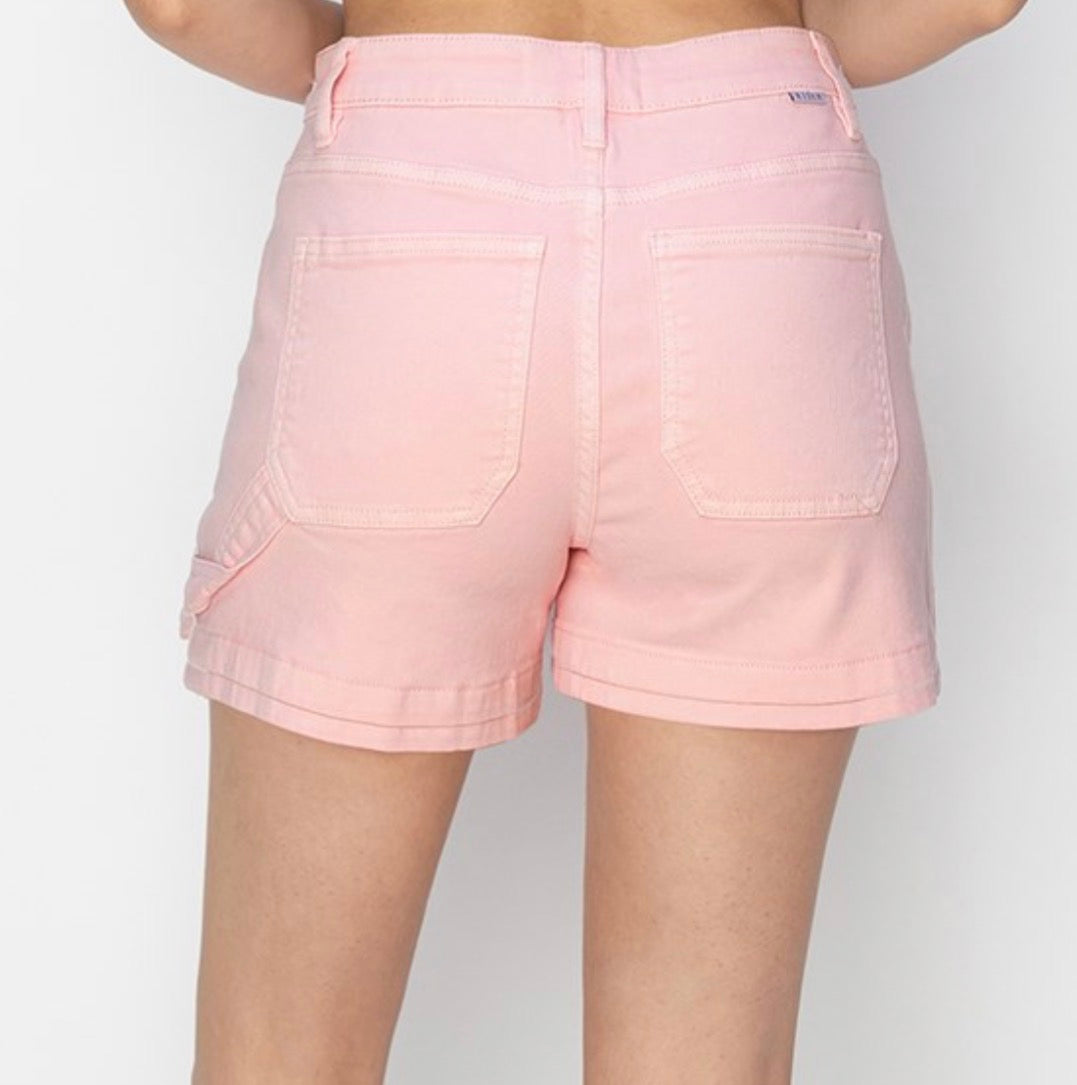 Pink High Rise Shorts