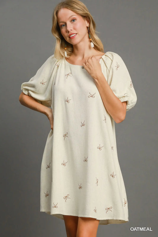 Linen Bow Dress