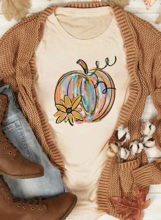 Watercolor Pumpkin Tshirt