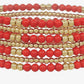 Red & Gold Bracelet Set