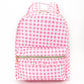 Pink Plaid Ruffle Girls Backpack