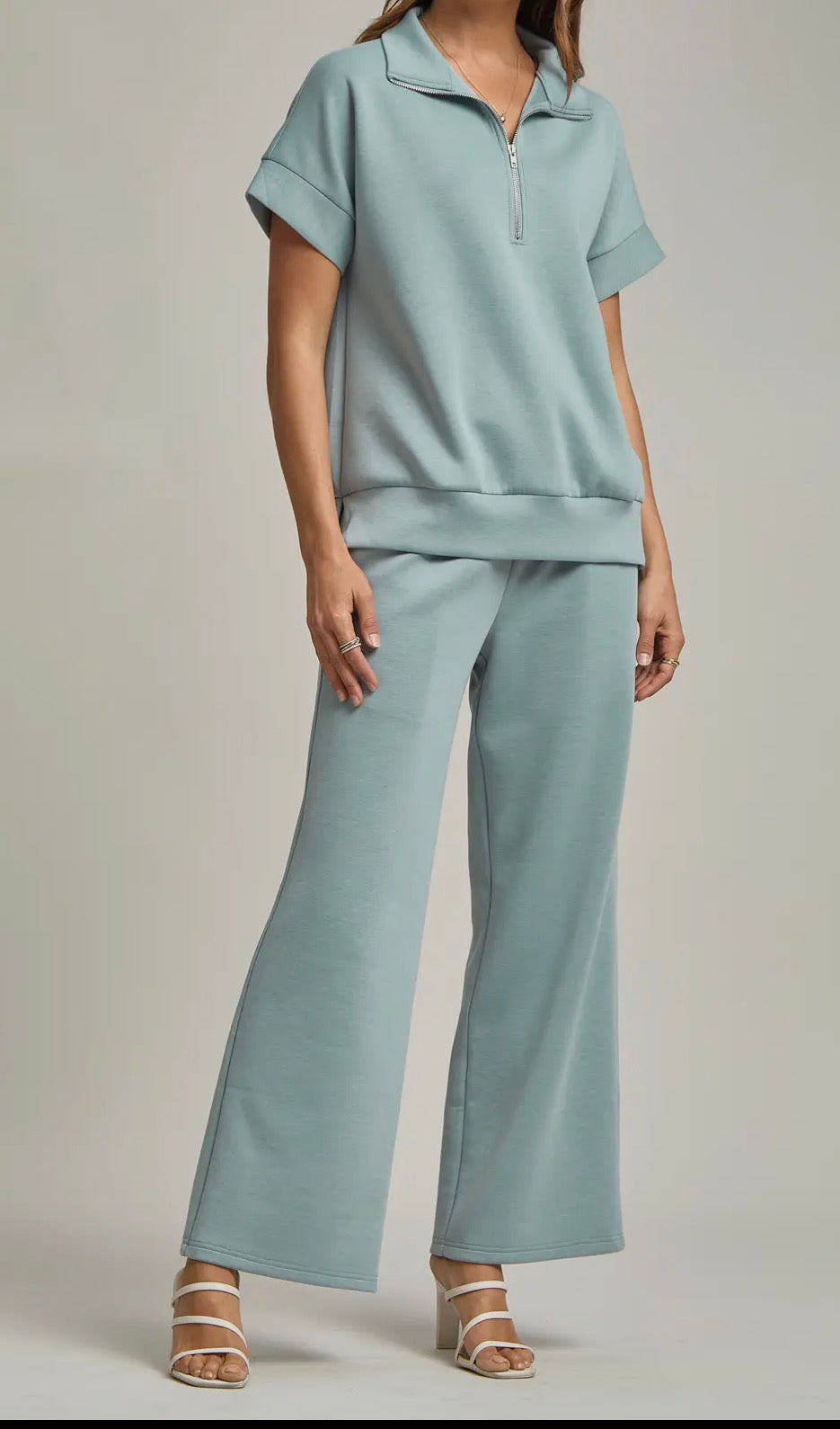 Dear Scarlett Quarter Zip Pants Sets