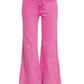 Acid Washed Frayed Straight Jeans