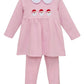 Santa Trio Pant Set- Pink