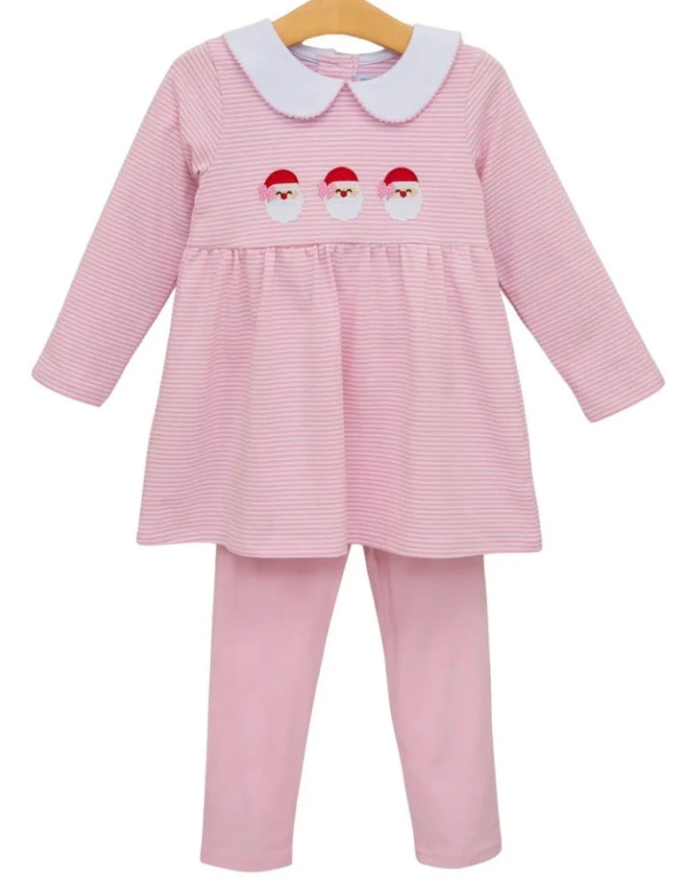 Santa Trio Pant Set- Pink