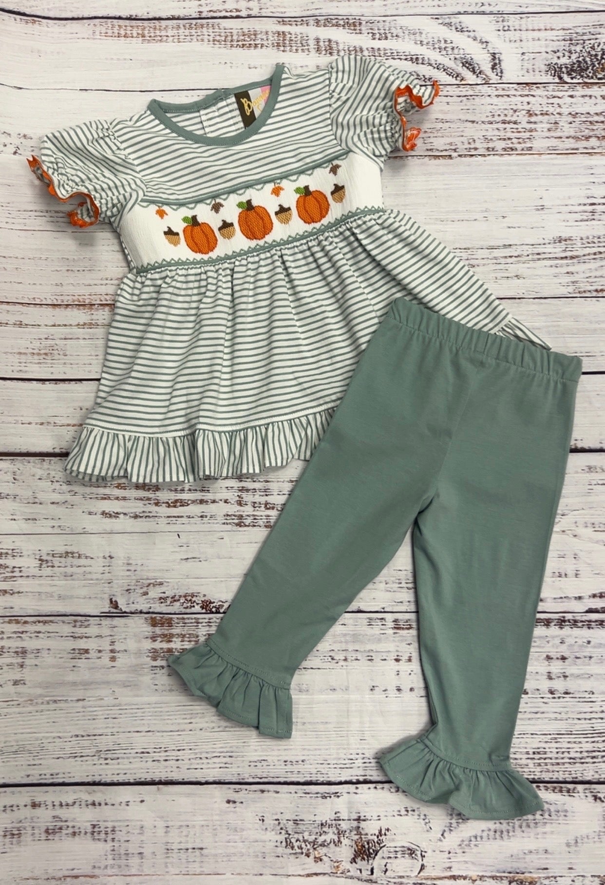 Pumpkin Patch Smocked Pant Set