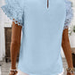 Layered Ric Rac Cap Sleeve Frilled Neck Blouse