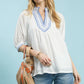 White Detailed Trim Top