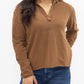 V-Neck Collared Pullover