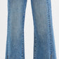 Mid Rise Cropped Wide Leg Jeans