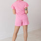 Light Pink Flutter Sleeve Set