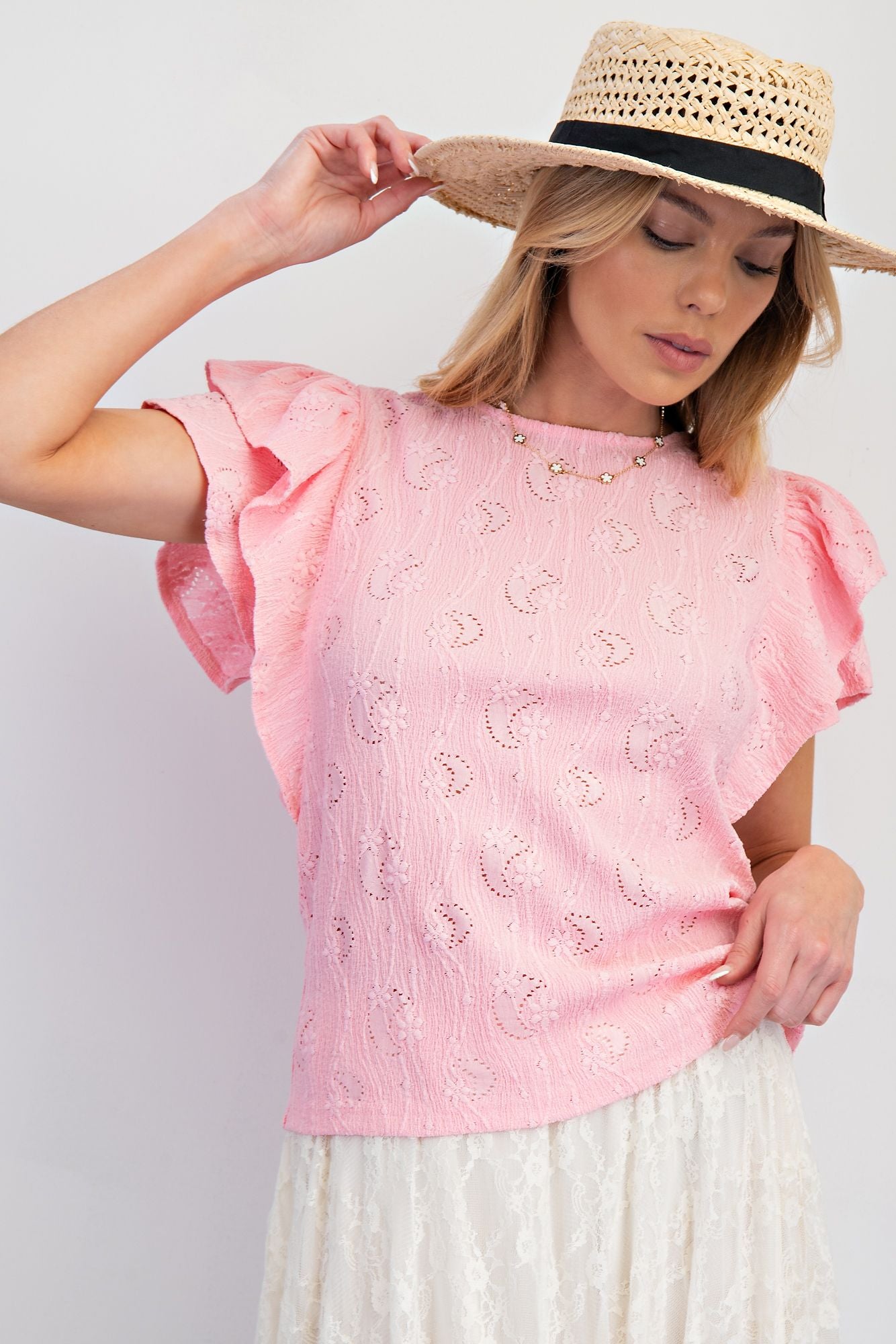 Ruffle Lace Top