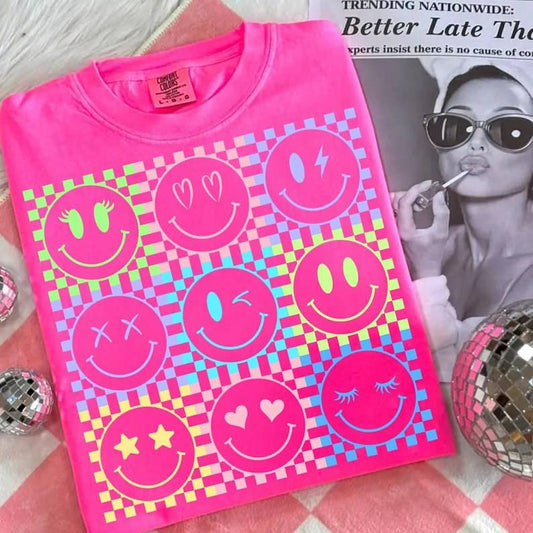 Neon Smileys Short Sleeve Tee