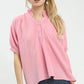 Pink Collared Top