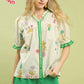 Petal Parade Print Button-Down Blouse