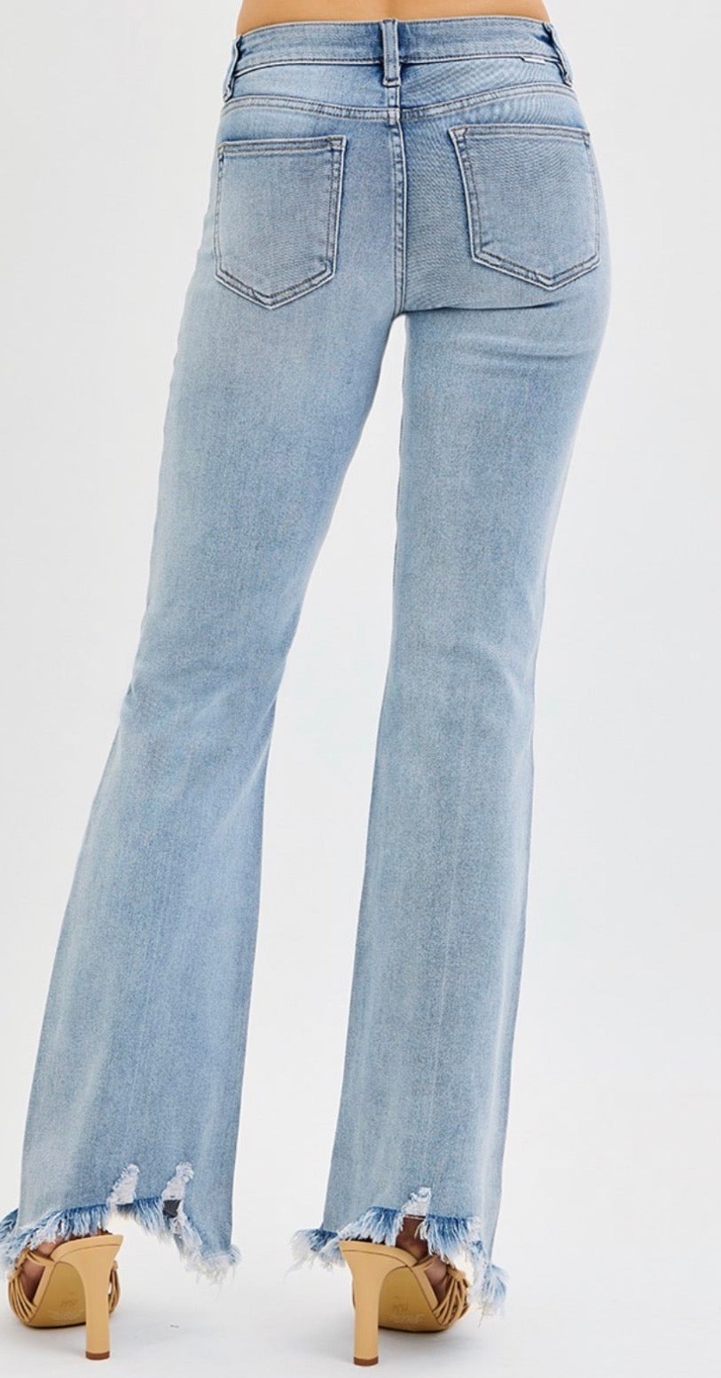 Frayed Hem Detail Jeans