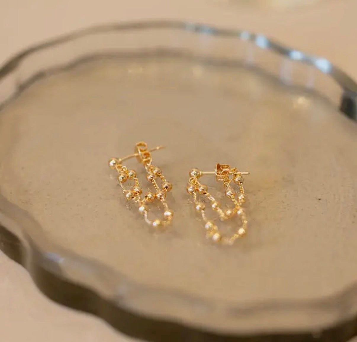 Golden Bubble Earrings