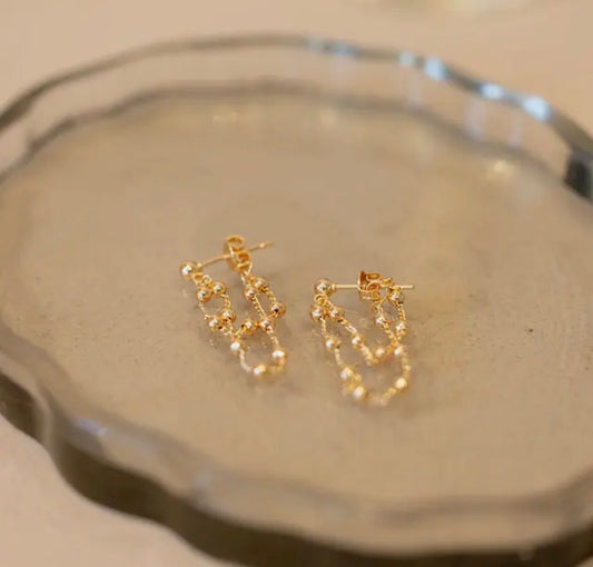 Golden Bubble Earrings