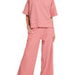 Ribbed Round Neck Pants Set